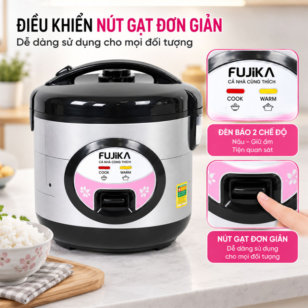 Nồi cơm điện nắp gài Fujika FJ-NC1005 - Hàng chính hãng