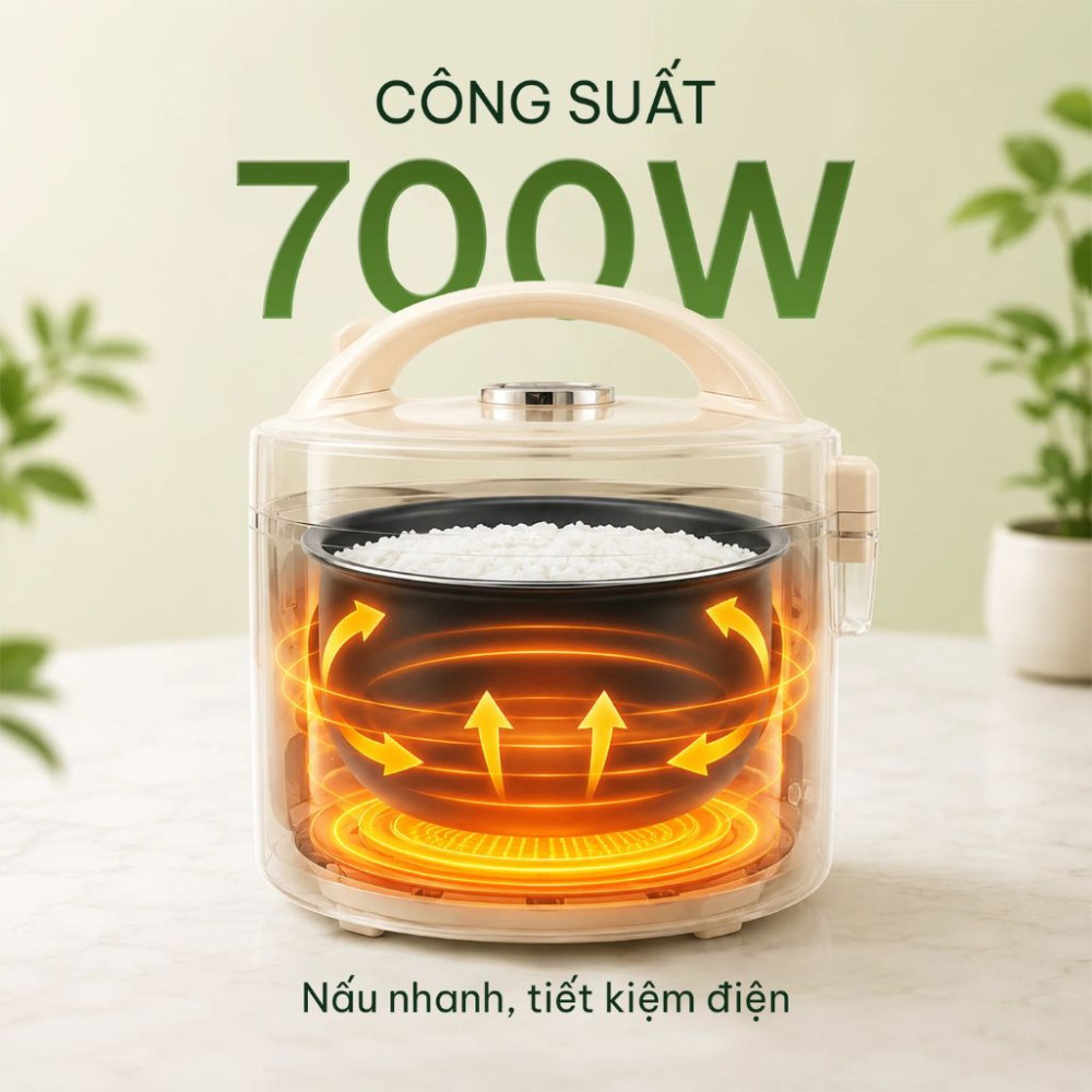 Nồi cơm điện nắp gài Hare HR-RC1816 - Hàng chính hãng