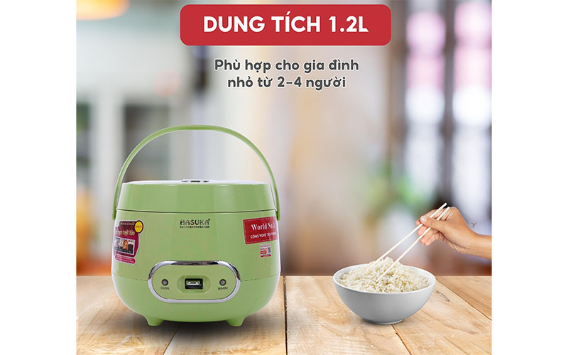 Dung tích của Nồi cơm điện nắp gài Hasuka HSK-802