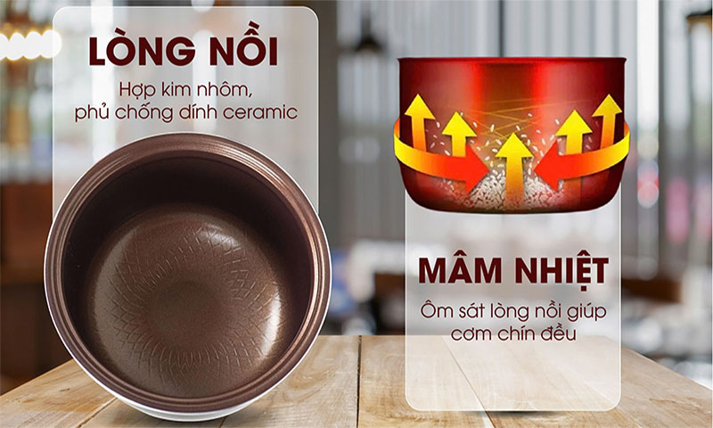 Lòng nồi của Nồi cơm điện nắp gài Hasuka HSK-826