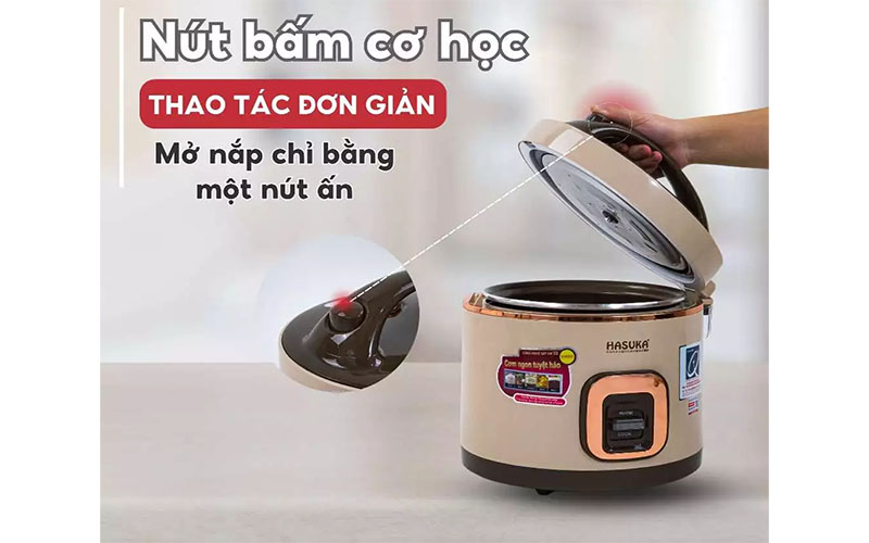 Nút mở nắp của Nồi cơm điện nắp gài Hasuka HSK-858 PLUS