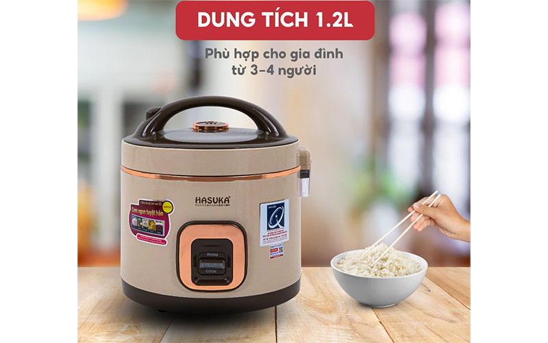 Dung tích của Nồi cơm điện nắp gài Hasuka HSK-858 PLUS