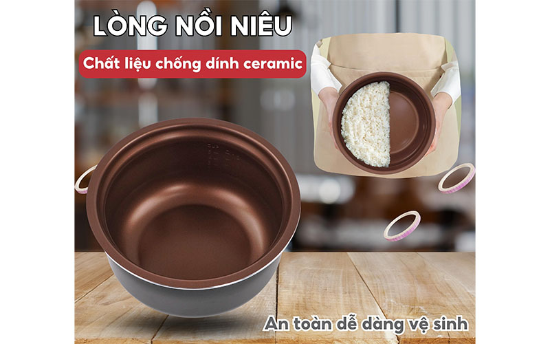 Lòng nồi của Nồi cơm điện nắp gài Hasuka HSK-863