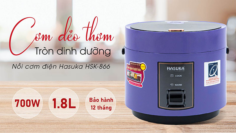 Dung tích của công suất của Nồi cơm điện nắp gài Hasuka HSK-866 