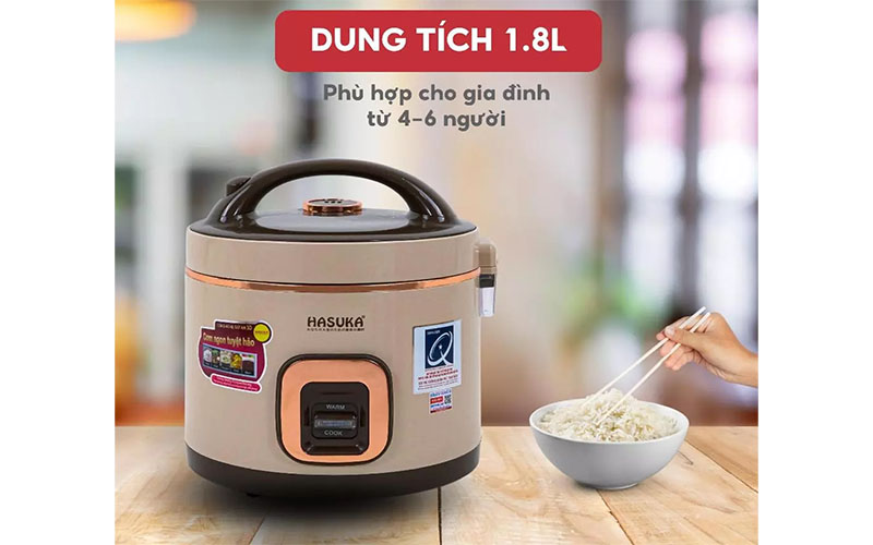 Dung tích của Nồi cơm điện nắp gài Hasuka HSK-868 PLUS