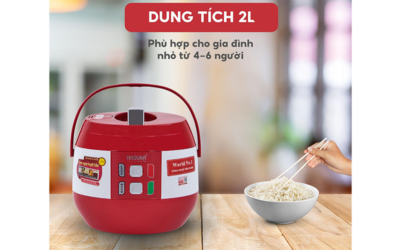 Dung tích của Nồi cơm điện nắp gài Hasuka HSK-886