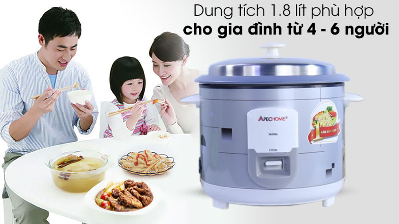 Dung tích của Nồi cơm điện nắp rời Apechome APH-222R