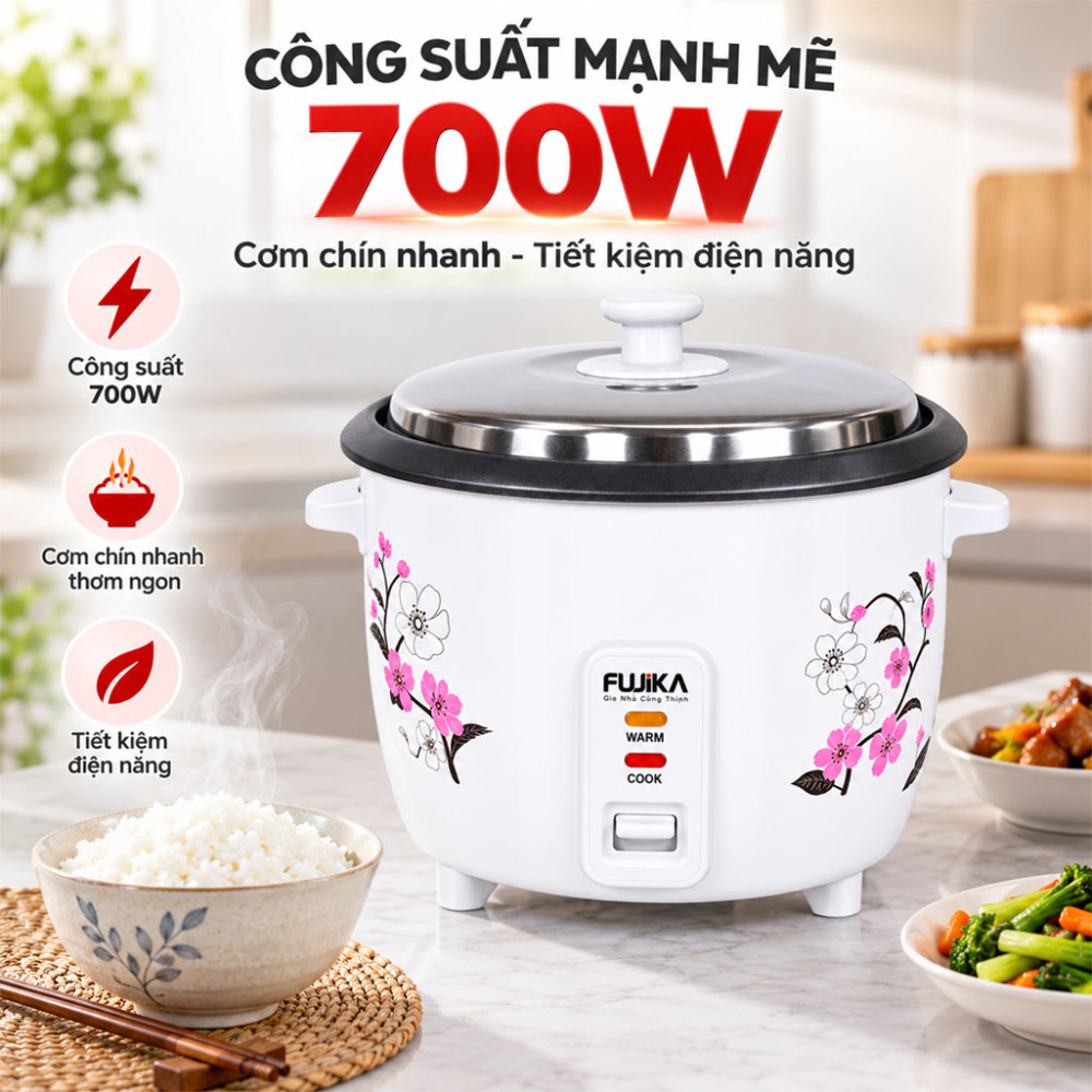 Nồi cơm điện nắp rời Fujika FJ-NC1816 - Hàng chính hãng