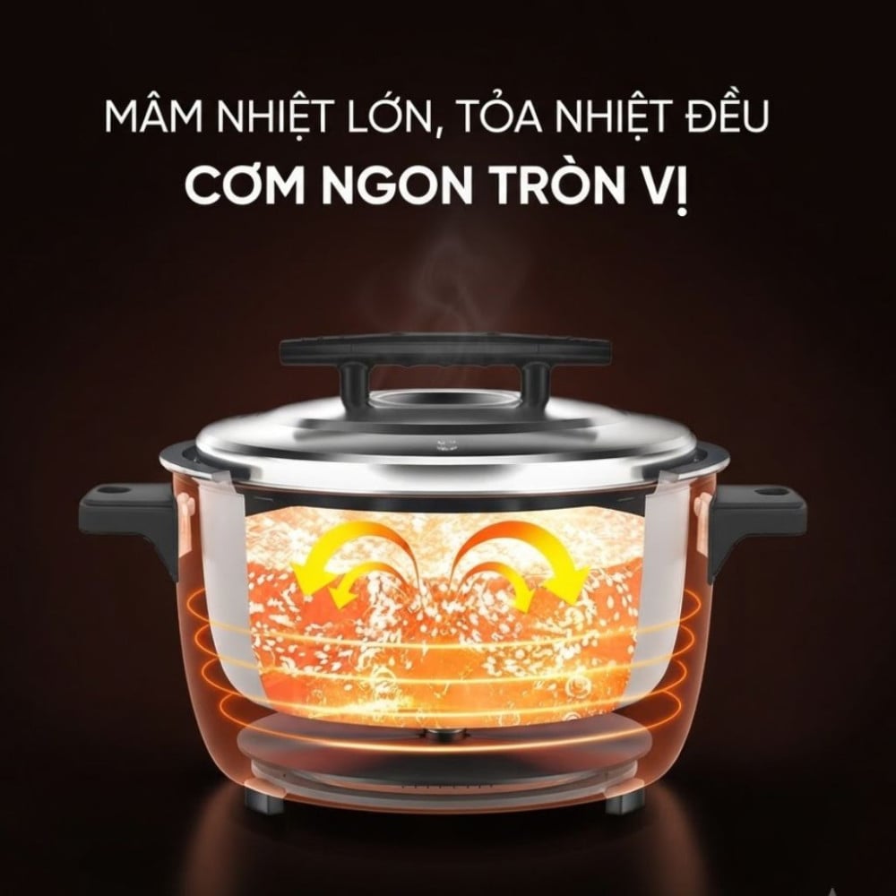 Nồi cơm nắp rời Sunhouse 5.6 lít SHD8156 - Hàng chính hãng