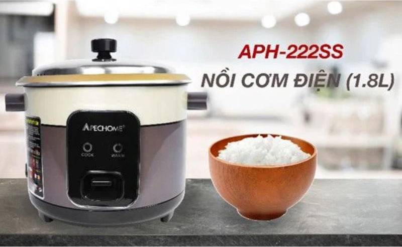 Dung tích nồi 1.8L phù hợp sử dụng cho gia đình đông thành viên.