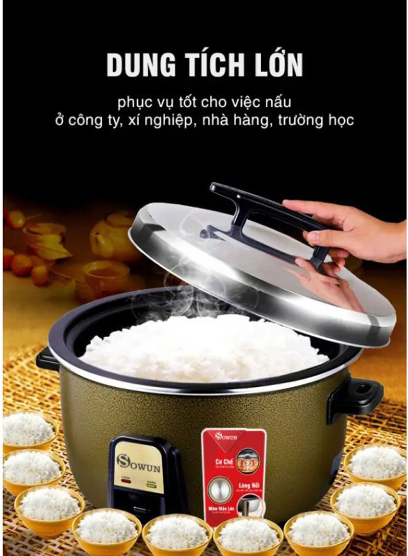 Dung tích 14L phục vụ từ 30 - 50 suất ăn