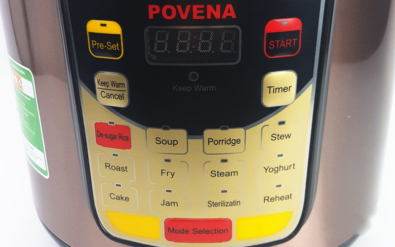 Bảng diều khiển của Nồi cơm điện tách đường Povena PVN-SG1886