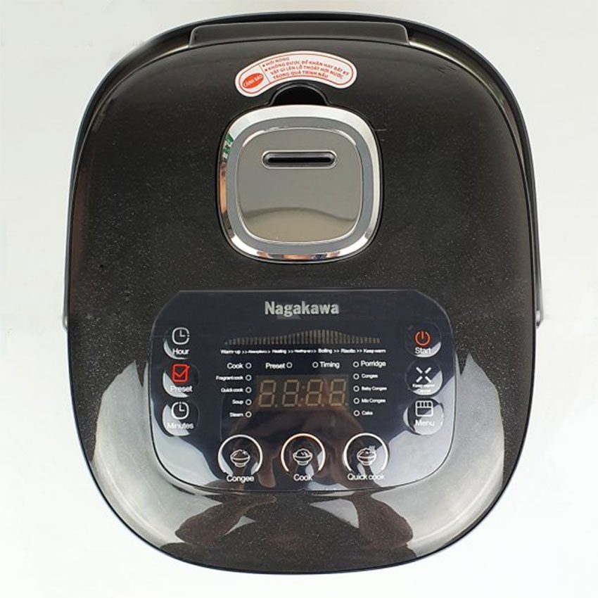 Bảng điều khiển của nồi cơm điện tử 1.5 lít Nagakawa NAG0123