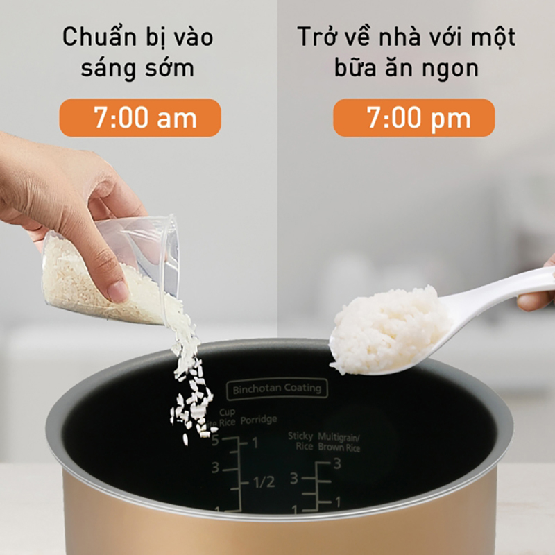 Tính năng hẹn giờ lên đến 12 tiếng