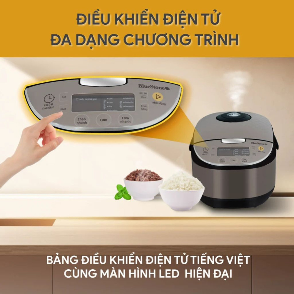 Nồi cơm điện tử BlueStone 1.8 lít RCB-5938 - Hàng chính hãng
