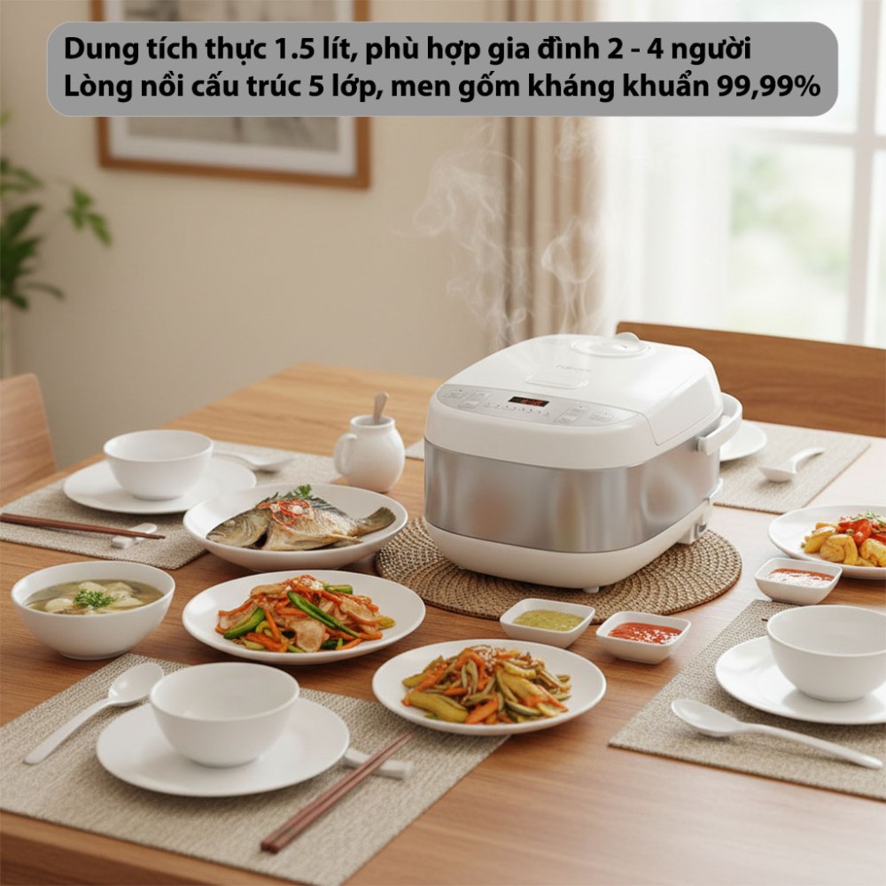 Nồi cơm điện tử Fujihome RC15W - Hàng chính hãng