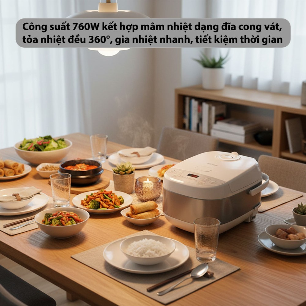 Nồi cơm điện tử Fujihome RC15W - Hàng chính hãng