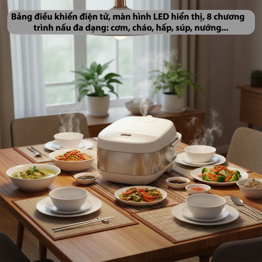Nồi cơm điện tử Fujihome RC15W - Hàng chính hãng