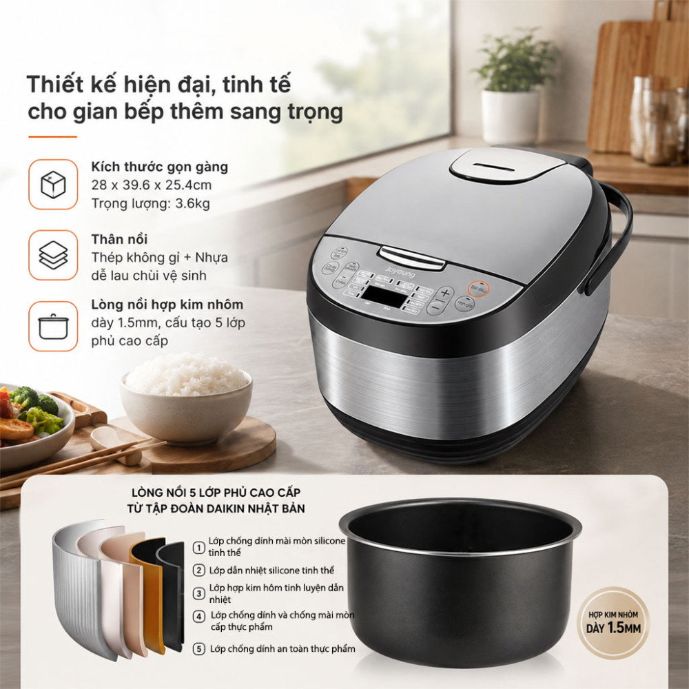 Nồi cơm điện tử Joyoung JRC-7130 - Hàng chính hãng