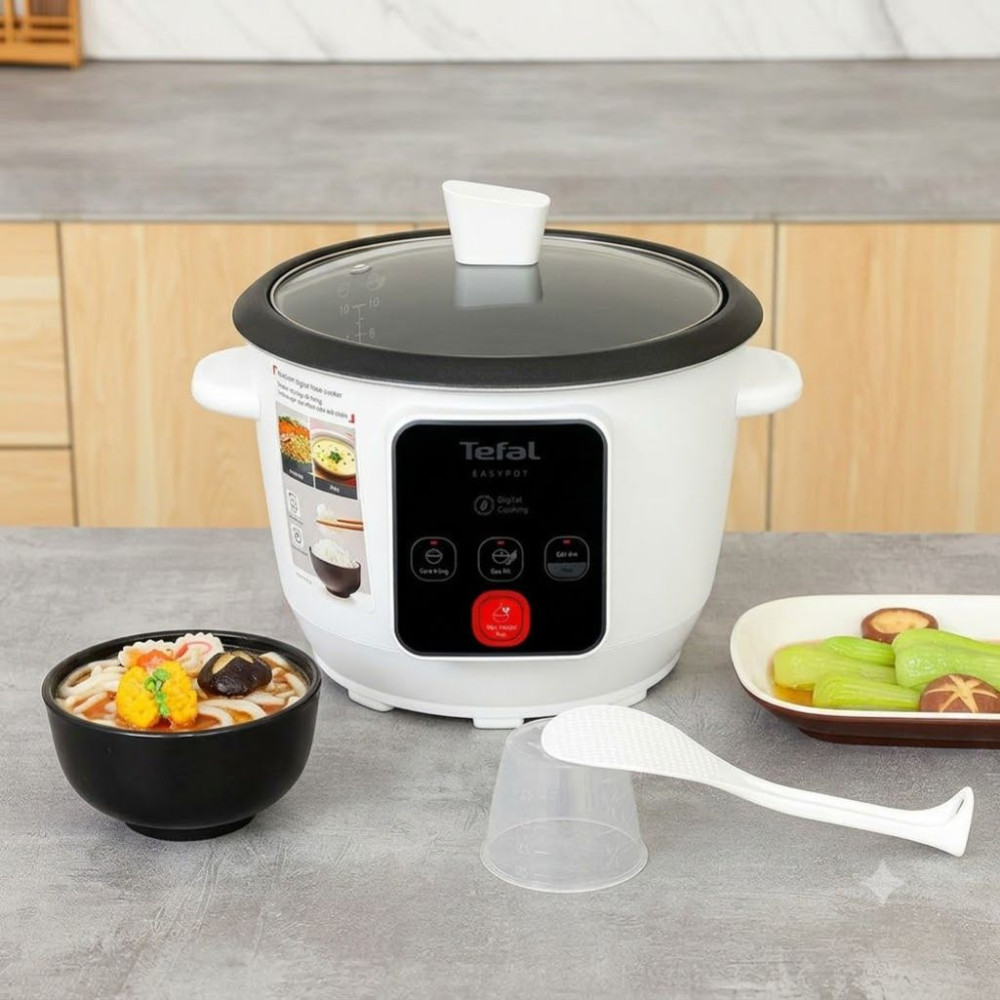 Nồi cơm điện tử Tefal 1.8L Easy Pot RK1071Y0  - Hàng chính hãng