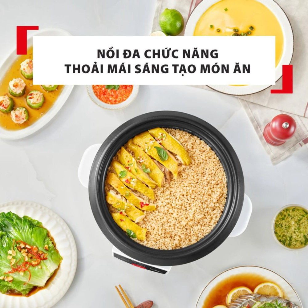 Nồi cơm điện tử Tefal 1.8L Easy Pot RK1071Y0  - Hàng chính hãng