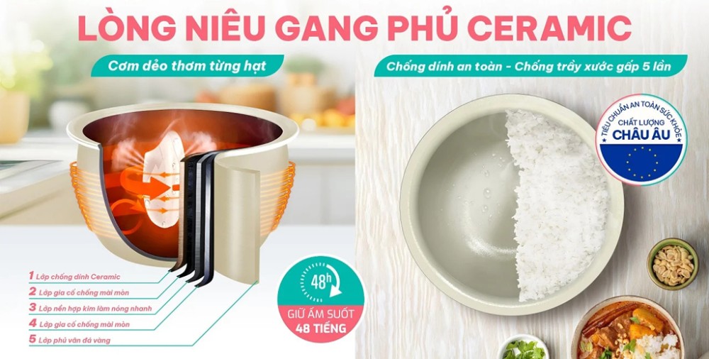 Nồi cơm điện tử Livotec LRC-E8118M/P - Hàng chính hãng