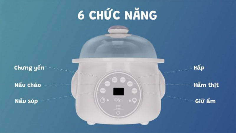 Chế độ hoạt động của Nồi hầm cách thuỷ 2 tầng STEW 2 Fatzbaby FB9110ZT