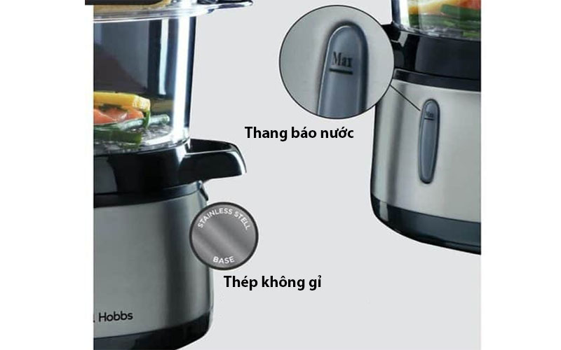 Thiết kế của Nồi hấp điện 3 tầng Russell Hobbs 19270-56