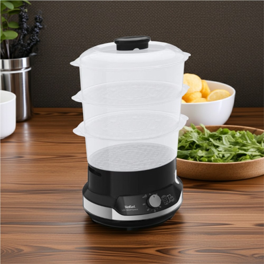 Nồi hấp điện 3 tầng Tefal Ultra Compact VC204810 - 9L - Hàng chính hãng