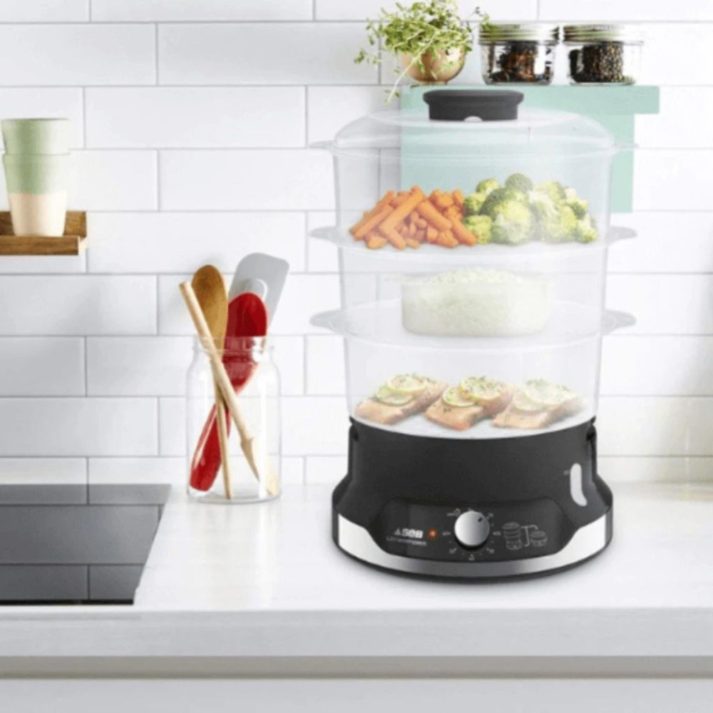Nồi hấp điện 3 tầng Tefal Ultra Compact VC204810 - 9L - Hàng chính hãng