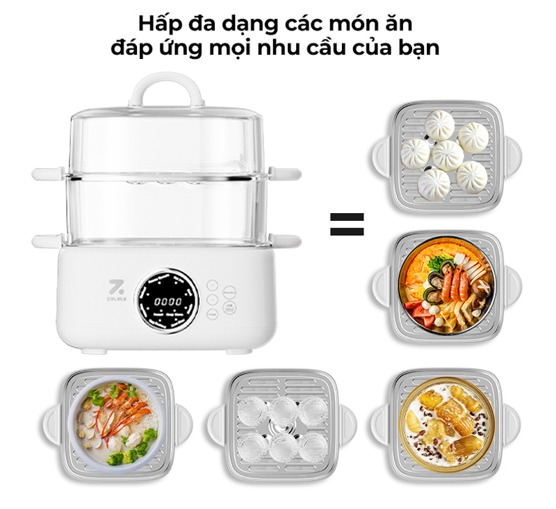 Hấp đa dạng các món ăn