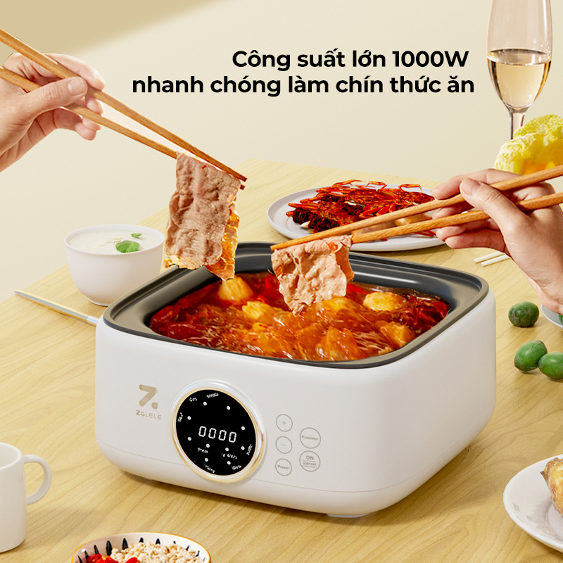 Công suất hoạt động mạnh mẽ lên đến 1000W giúp thức ăn mau chín