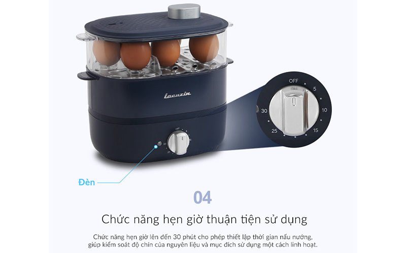 Nồi hấp thực phẩm và trứng Lacuzin LCZ060 - Hàng chính hãng
