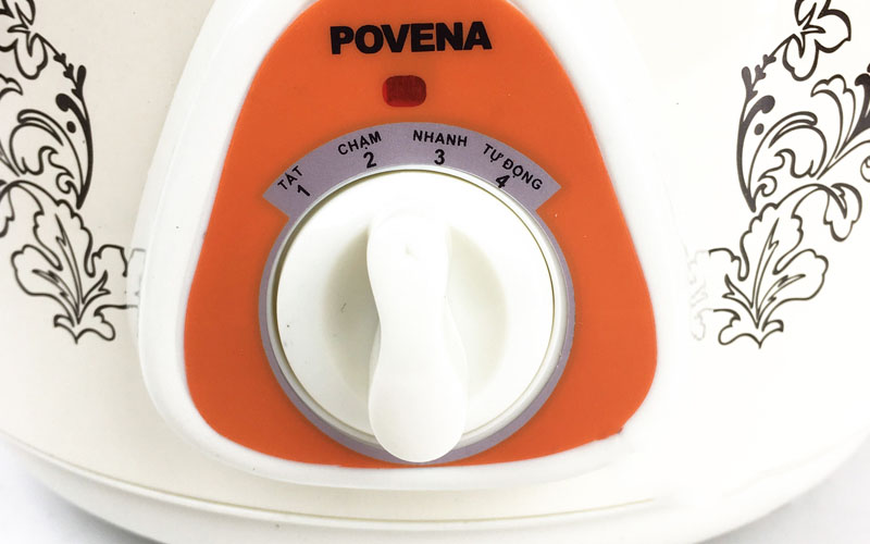 Núm điều khiển của Nồi kho cá điện Povena PVN-25