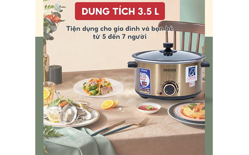 Dung tích của Nồi lẩu điện Hasuka HSK-352L