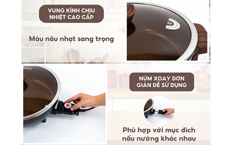 Thiết kế của Nồi lẩu điện đa năng Hasuka HSK-355L