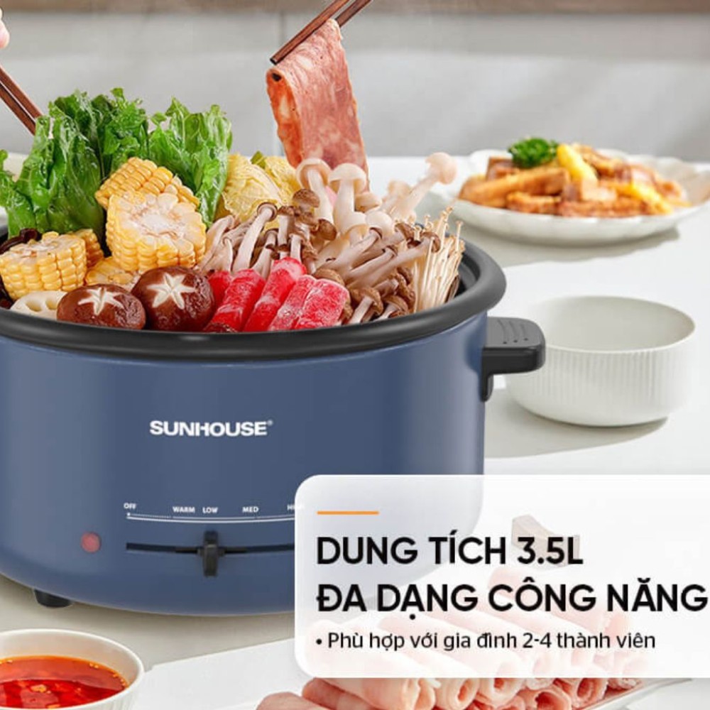 Nồi lẩu điện Sunhouse SHD4524 - 3.5 lít - Hàng chính hãng