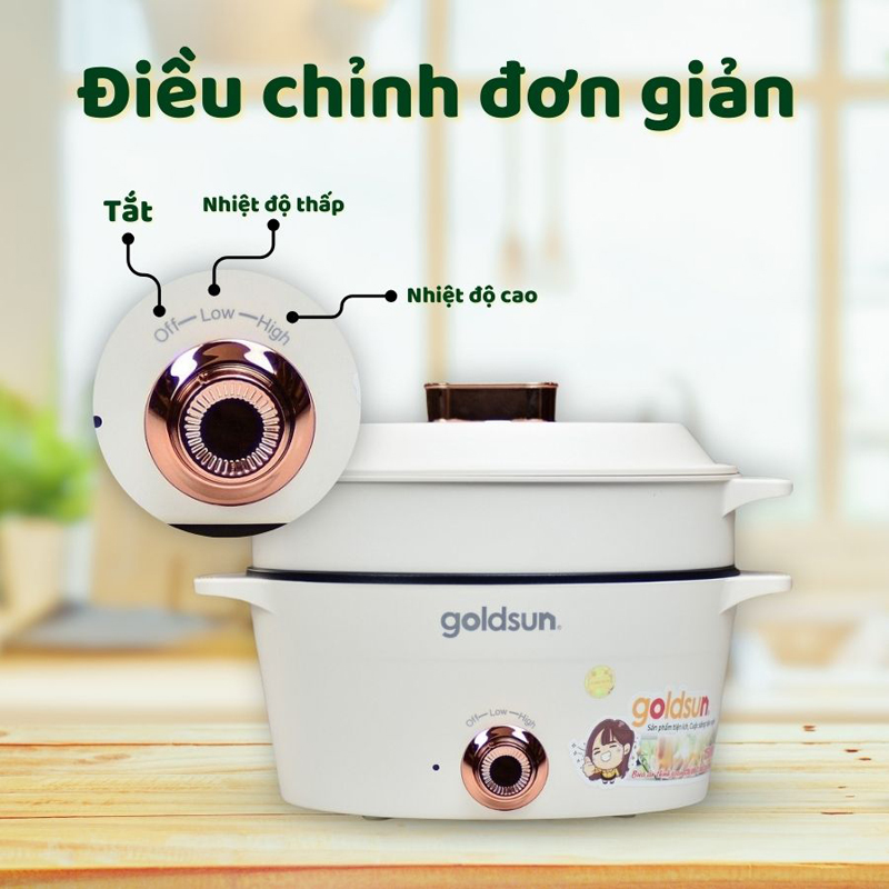 Điều khiển bằng núm xoay dễ dàng thao tác