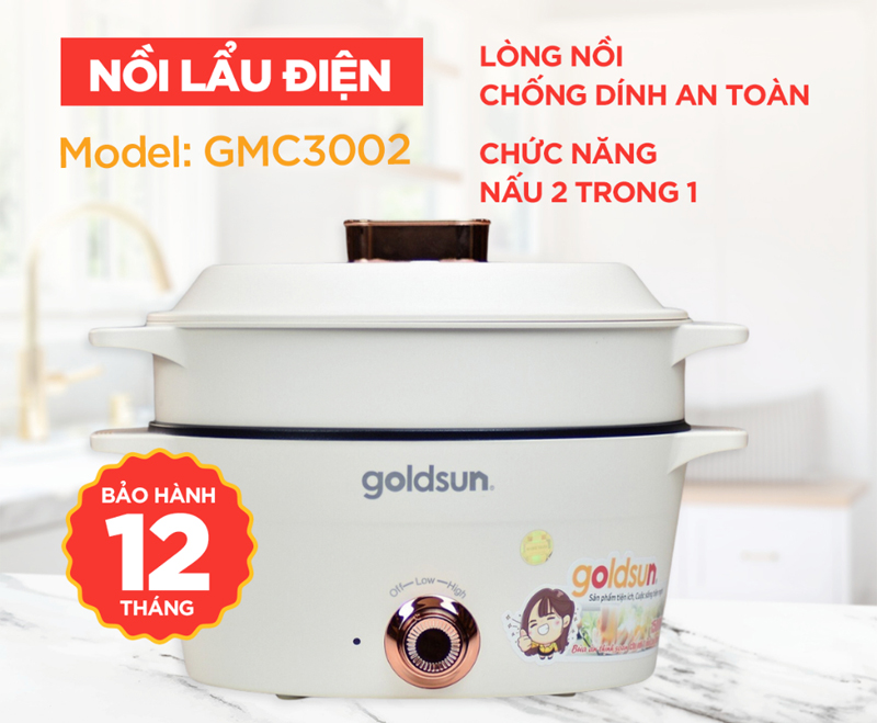 Nồi lẩu điện Goldsun GMC3002 