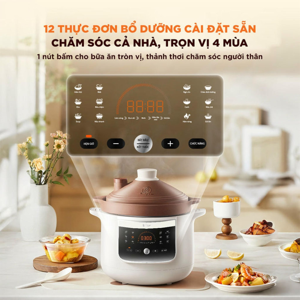 Nồi nấu chậm Bear 3 lít ESP-305LP - Hàng chính hãng