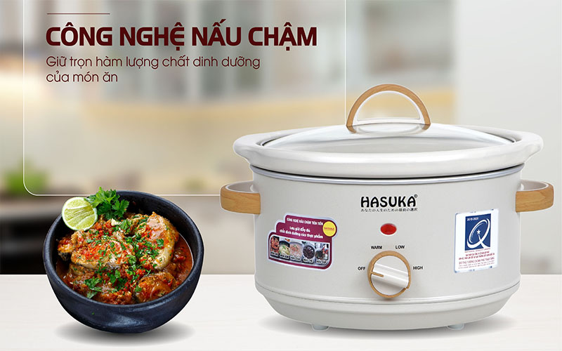 Công nghệ nấu chậm của Nồi nấu chậm Hasuka HSK-136