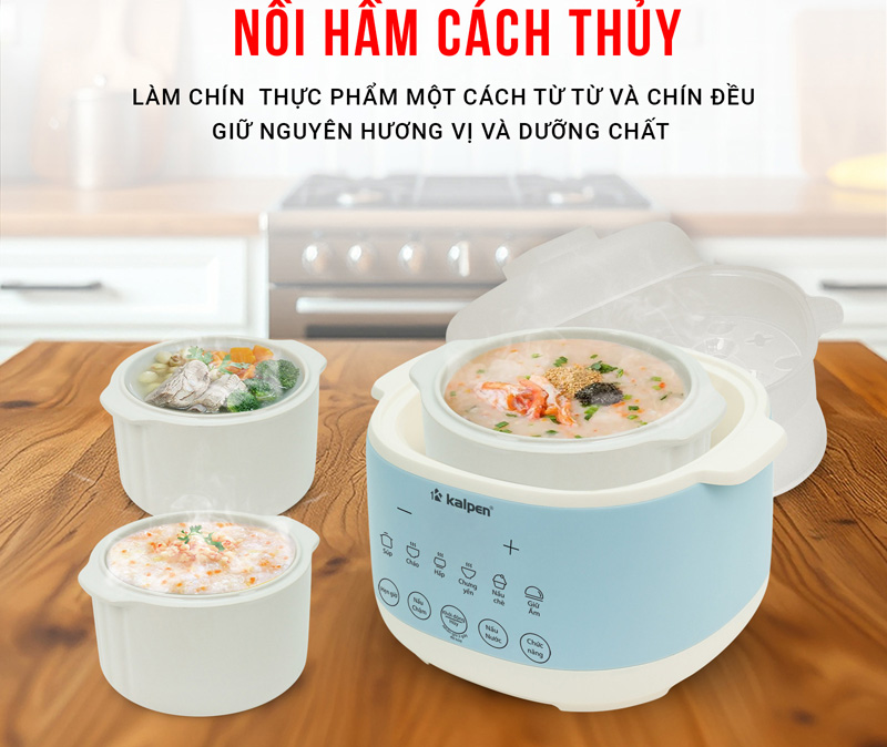 Công nghệ nấu chậm ( chưng cách thủy) giữ trọn dinh dưỡng và hương vị món ăn