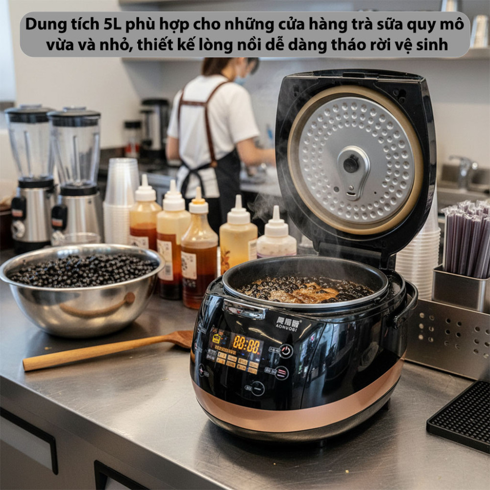 Nồi nấu trân châu tự động Aonuosi 5 lít - Hàng chính hãng