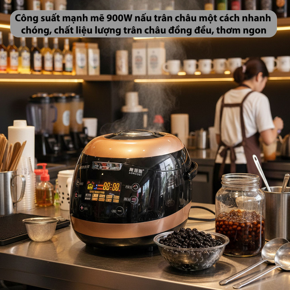 Nồi nấu trân châu tự động Aonuosi 5 lít - Hàng chính hãng
