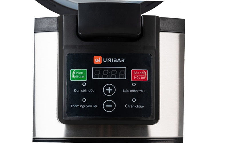 Bảng điều khiển của Nồi nấu trân châu tự động Unibar UBN-16L 