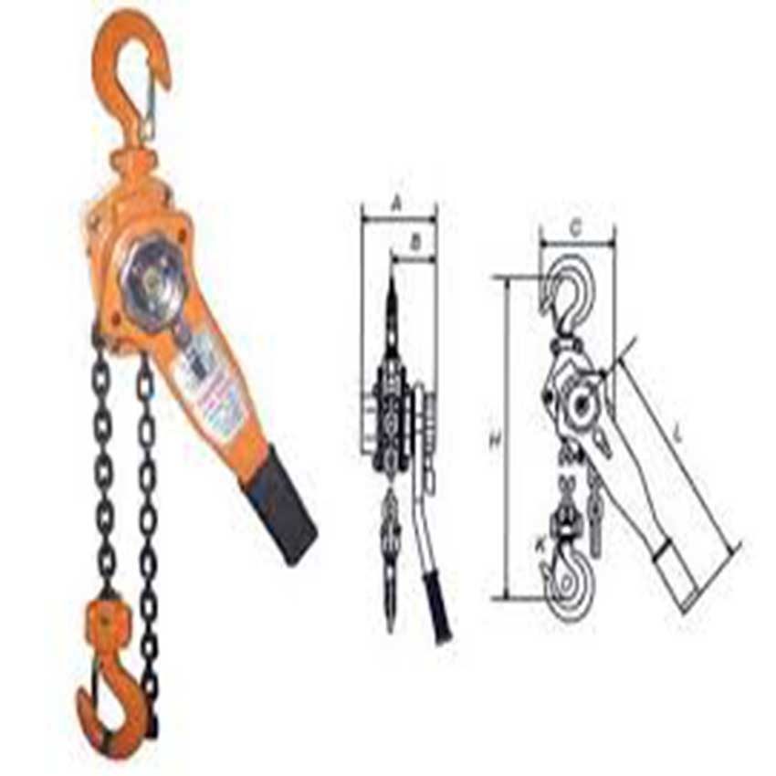 Kích thước của pa lăng lắc tay Kawasaki Lever Hoist VA-1