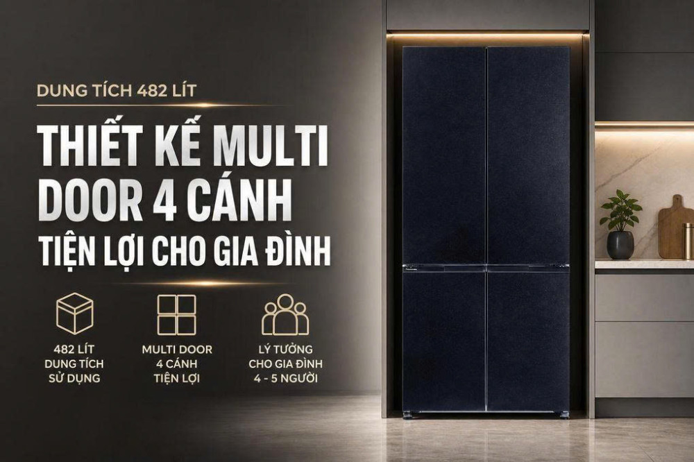 Tủ Lạnh Panasonic Inverter 482 Lít NR-XZ550HGKV - Hàng chính hãng