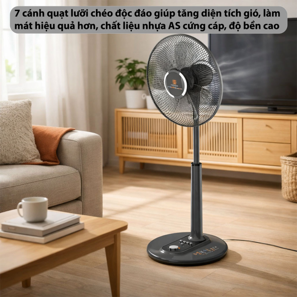Quạt cây lửng Hawonkoo FAH-010-7WINGS-GR - Hàng chính hãng