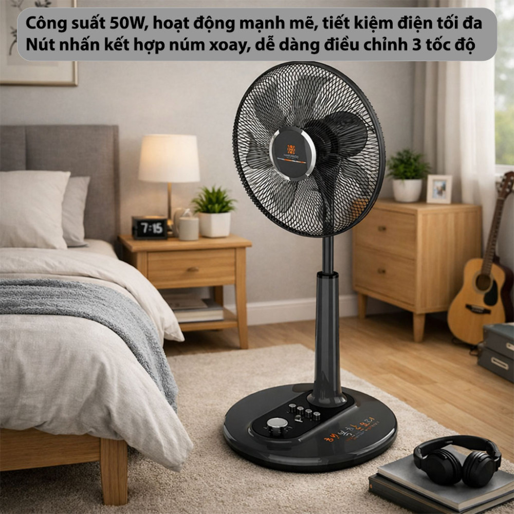 Quạt cây lửng Hawonkoo FAH-010-7WINGS-GR - Hàng chính hãng