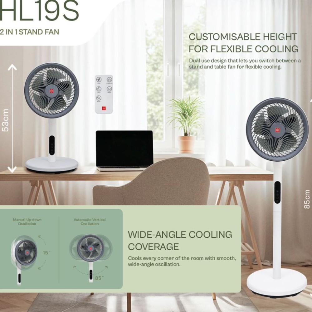 Quạt điện lửng KDK HL19V - Hàng chính hãng